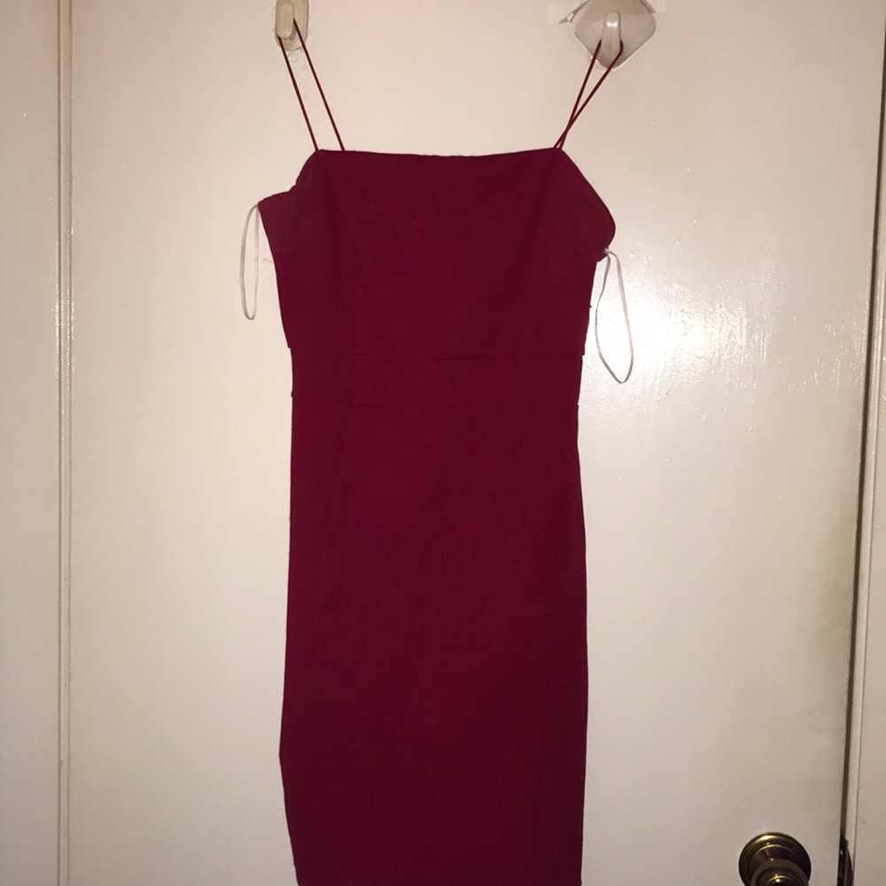 Red mini dress
